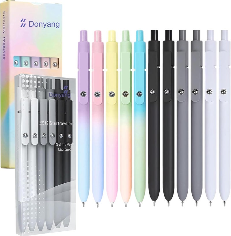 Donyang 11pcs 0.5mm Gel Pens Cute Black Ink Fine Point Pens With Smooth Writing, Quick Dry Pens For Journaling,Teacher Work Desk Accessories Office Supplies for Men Women, Stocking Stuffers - Image 1